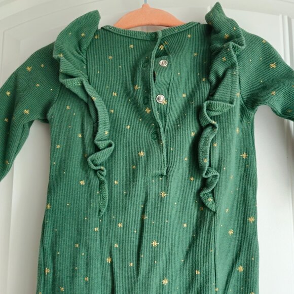 Sale 🎉🥳 4/$25 or $10 Jessica Simpson Green and Purple Rompers Size 3-6M - Picture 9 of 10